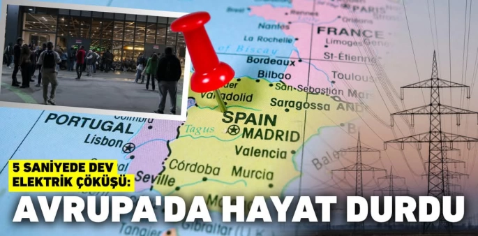 5 SANİYEDE DEV ELEKTRİK ÇÖKÜŞÜ: AVRUPA'DA HAYAT DURDU...!